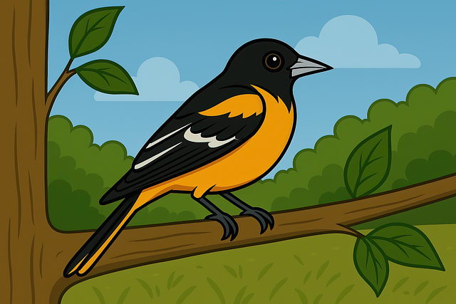 Free oriole baltimore nature illustration