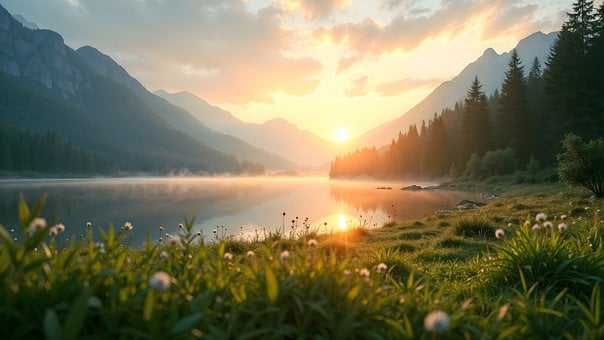 Behang, Meer, Natuur, Landschap