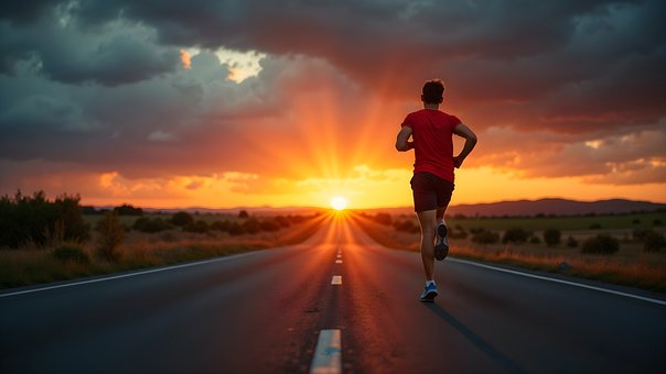 Behang, Mens, Joggen, Rennen, Sport