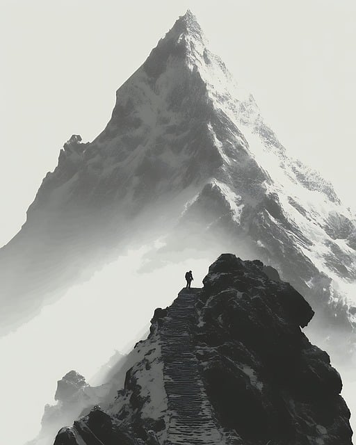 Free mountain peak snow illustration