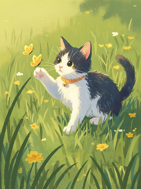 Gato, Linda, Naturaleza, Dibujo