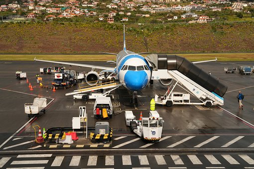 Ferien, Reisen, Beladen, Flugzeug