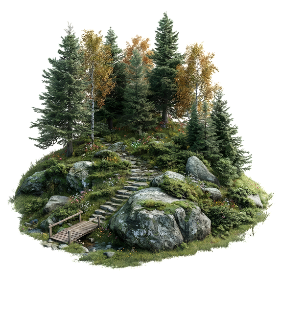Free forest environment nature scene fantasy landscape illustration