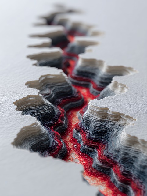 Free crack surface white illustration