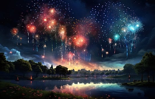 Focuri De Artificii, Celebrare, Anul Nou