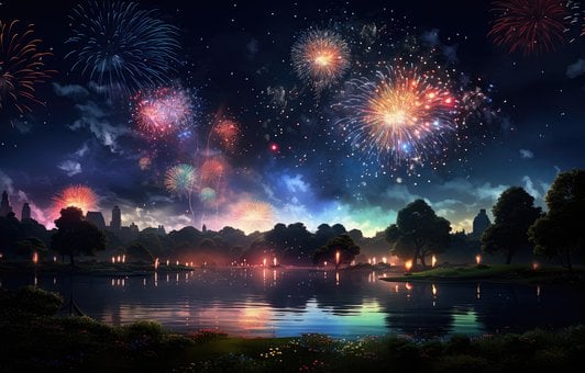 Focuri De Artificii, Celebrare, Anul Nou