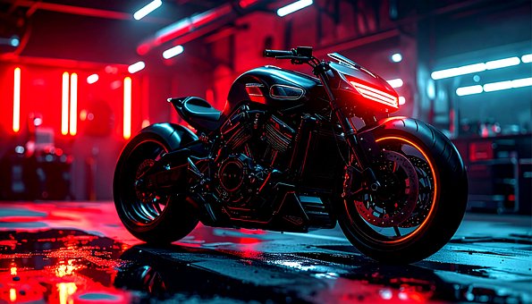 Free Motorcycle Garage illustration and picture