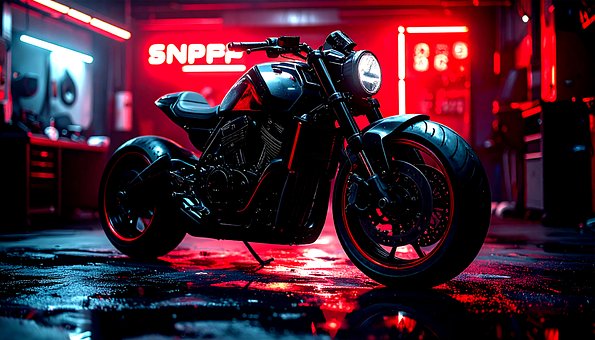 Free Motorcycle Workshop illustration and picture