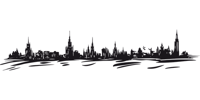 Free city panorama panorama of the city vector