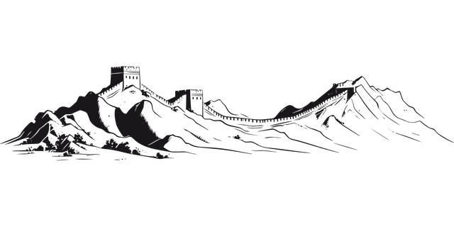 Free huge wall china mountains vector