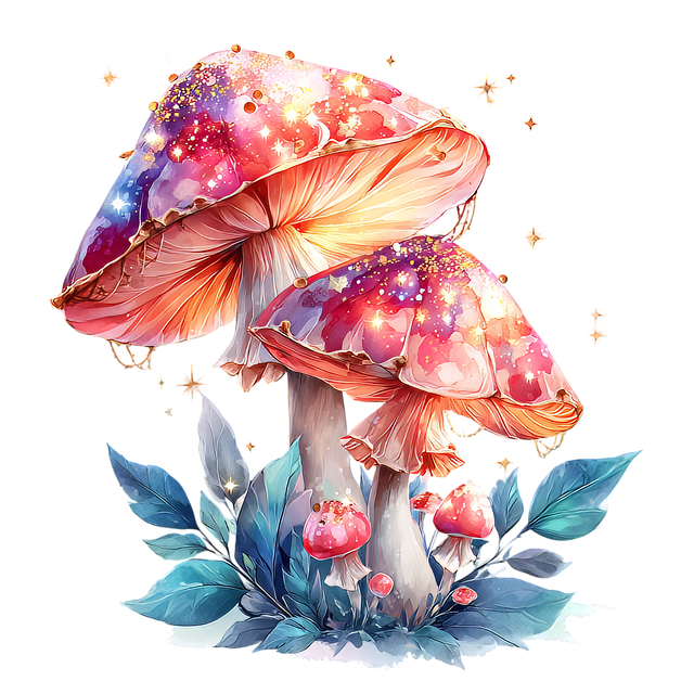 Free mushroom fantasy magical illustration