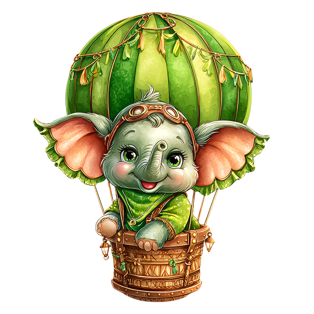 Free ai generated elephant cartoon illustration