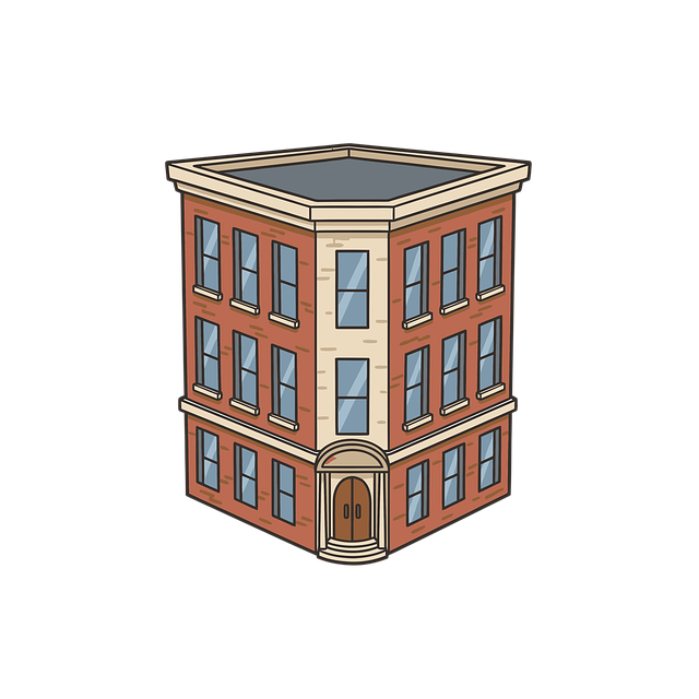 Free cartoon building architecture illustration
