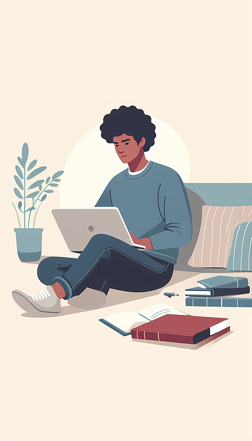 Free online studying illustration flat education illustration student studying illustration illustration