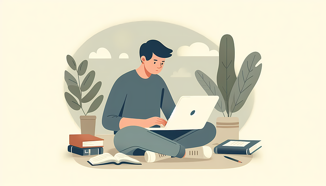 Free online studying illustration flat education illustration student studying illustration illustration