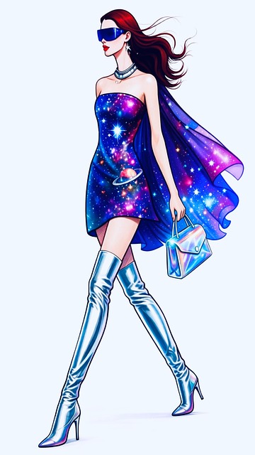 Modeillustration, Elegante Frau