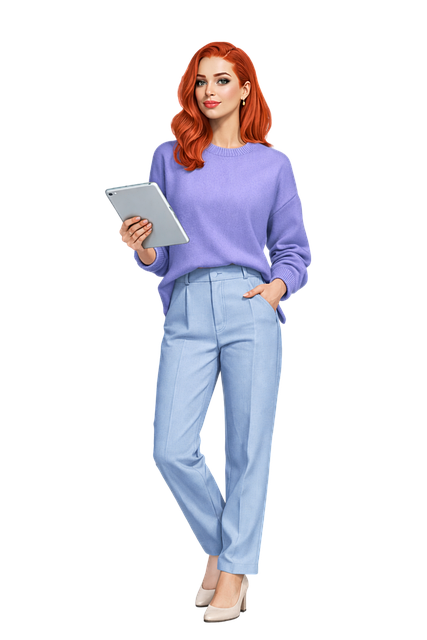 Free red haired woman modern woman business casual vector