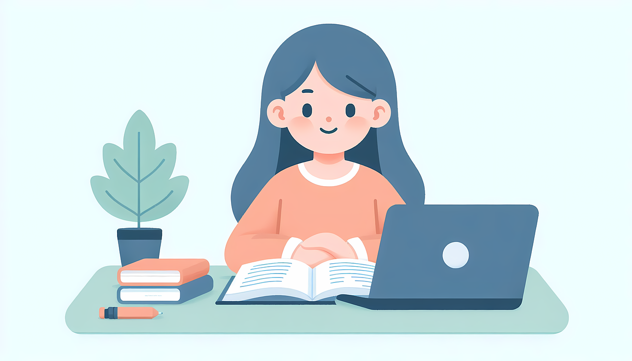 Download free HD stock image of Online Studying Illustration Free online studying illustration flat education illustration student studying illustration illustration