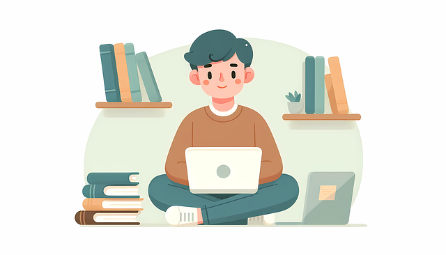 Free online studying illustration flat education illustration student studying illustration illustration