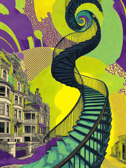Free staircase stairs building illustration