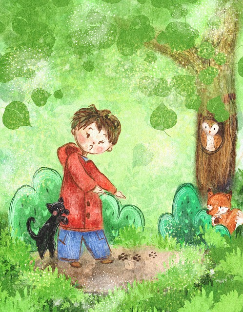 Natuur, Woud, Tekening, Groen, Blad