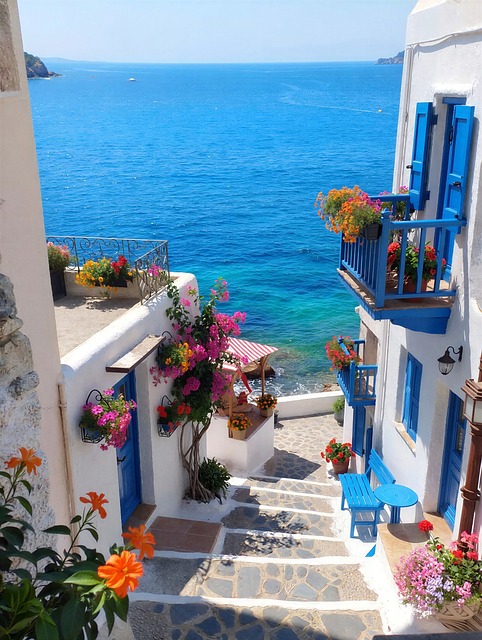 Free Greece Blue Sea illustration and picture