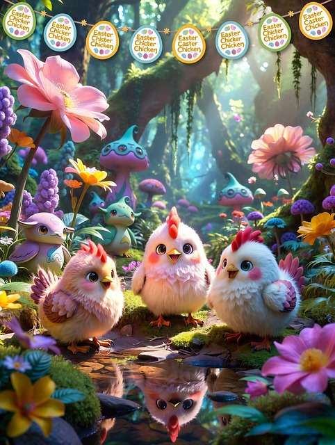 Free Chicks Cartoon illustration and picture