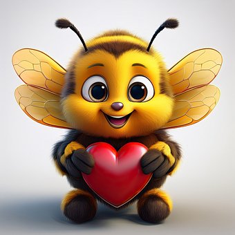 Biene, Insekt, Liebe, Herz, Valentinstag