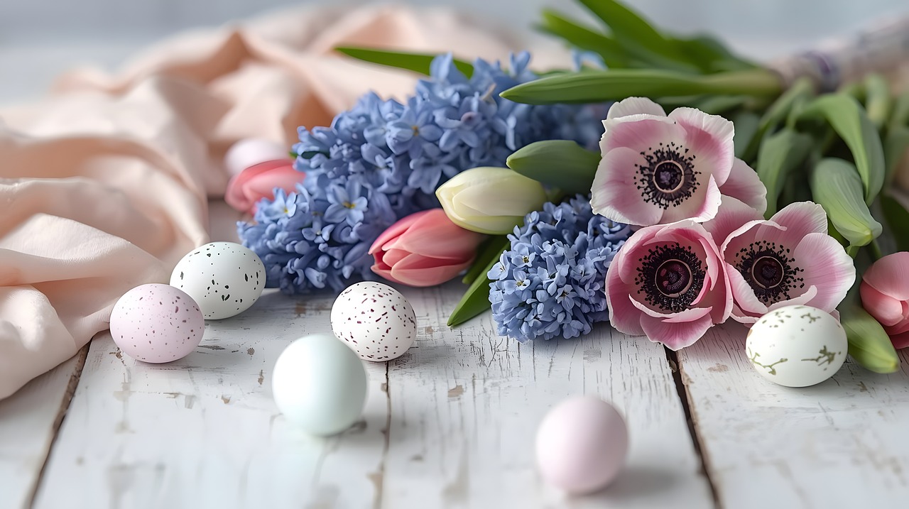 Free spring easter flowers illustration