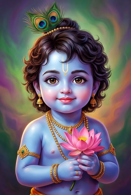 Free radha krishna hindu illustration