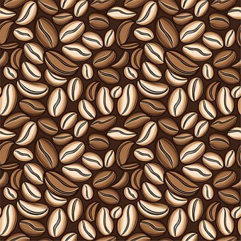 Kaffee, Bohnen, Muster, Textur