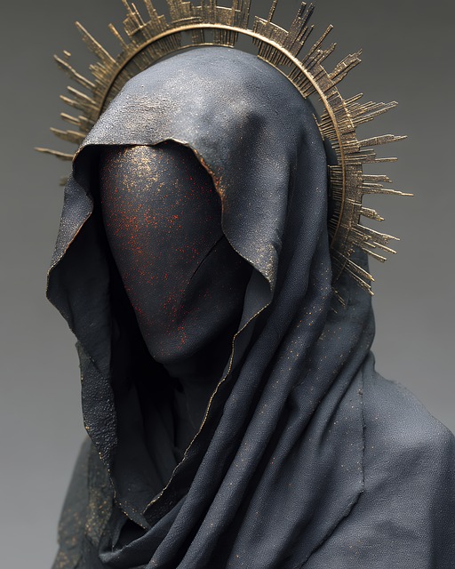 Free figure faceless halo illustration