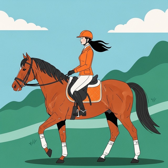 Free model woman horse illustration