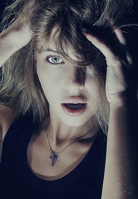 Porträt, Mädchen, Studio, Schön
