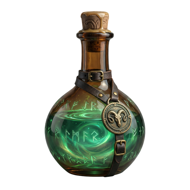 Free magic potion fantasy bottle alchemy flask illustration