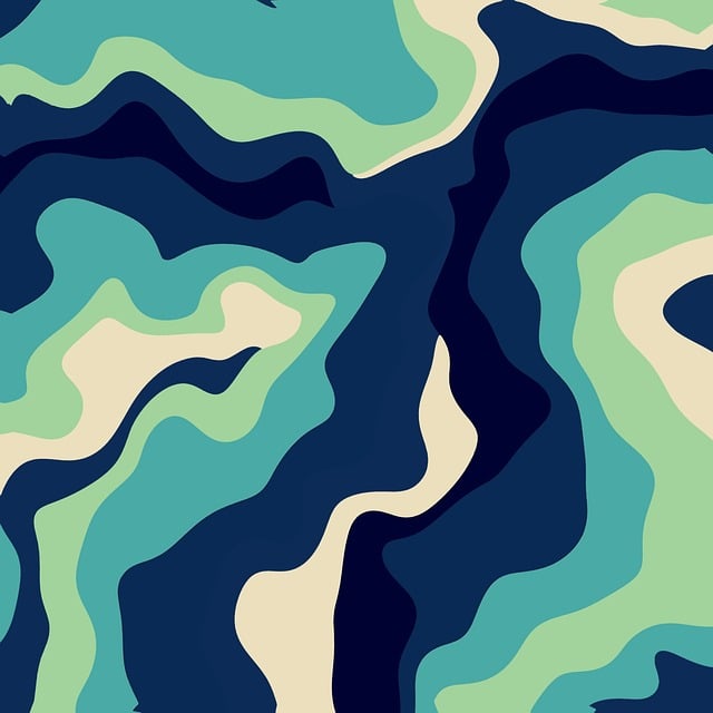Free fluid flowing water illustration