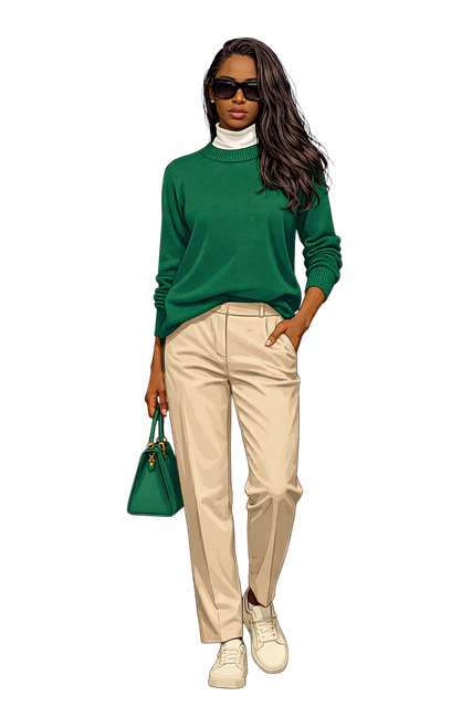 Free fashion illustration stylish woman modern outfit vector