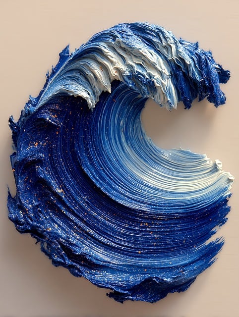 Welle, Ozean, Kunst, Blau, Weiß, Meer