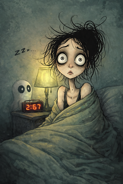 Free insomnia dark cute creepy illustration illustration
