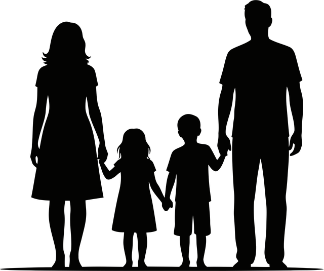 Download free HD stock image of Family Silhouette Free family silhouette parents illustration