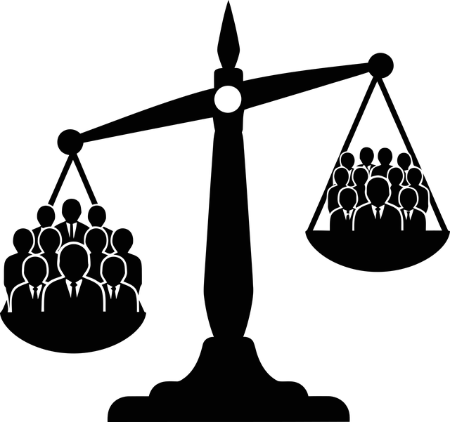 Free balance scale people illustration