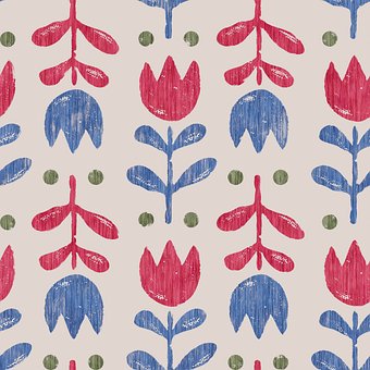 Folk, Mønster, Floral, Blomst