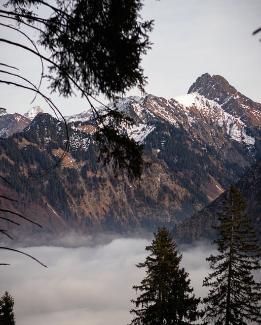Berge, Natur, Landschaft, Wolken, Schnee