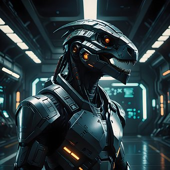 Robot, Futurista, Cyborg, Espacio