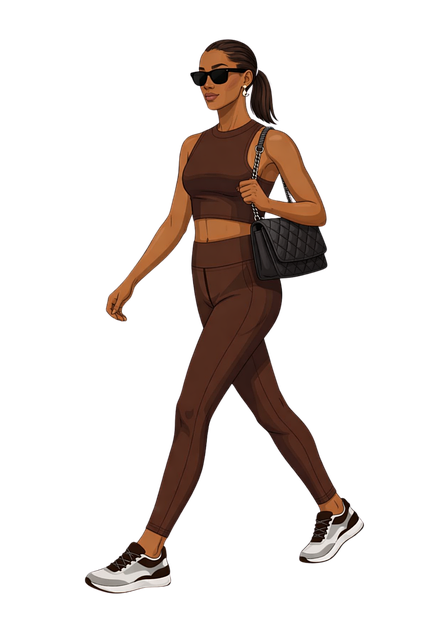 Free fashion illustration athleisure style sporty chic vector