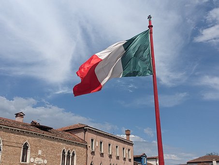 Italienische Flagge, Venedig, Stadt