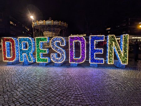 Dresden, Nachtbeleuchtung