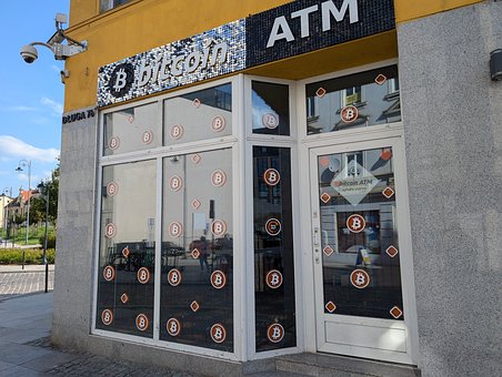 Bitcoin, Geldautomat, Kryptowährung