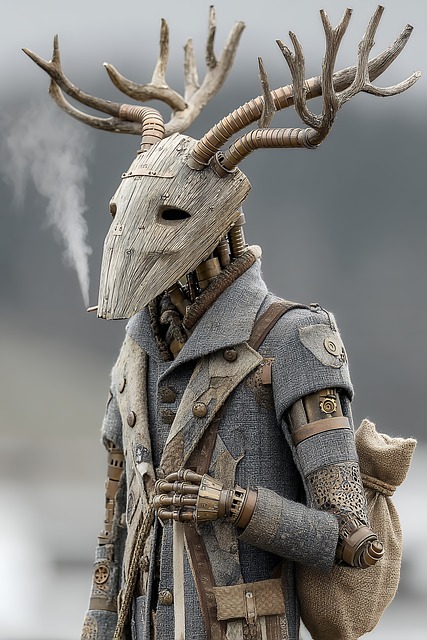 Free ai generated creature antler illustration