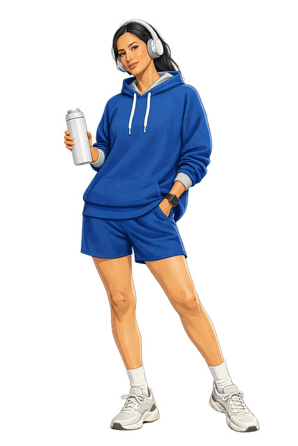 Free fitness illustration sporty woman athleisure style vector